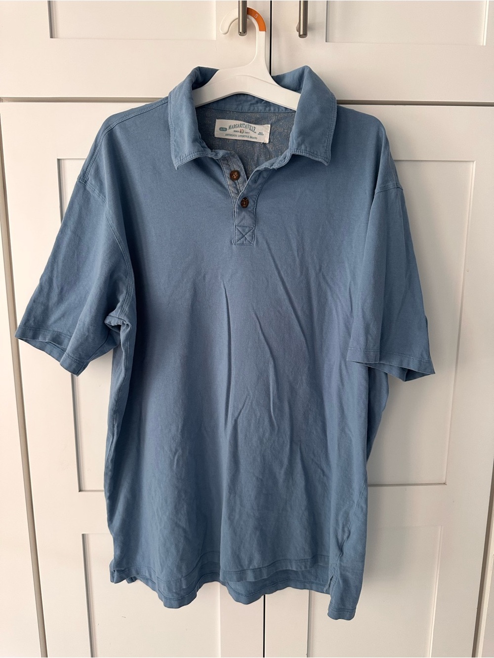 Margaritaville Light Blue Short-Sleeve Polo L